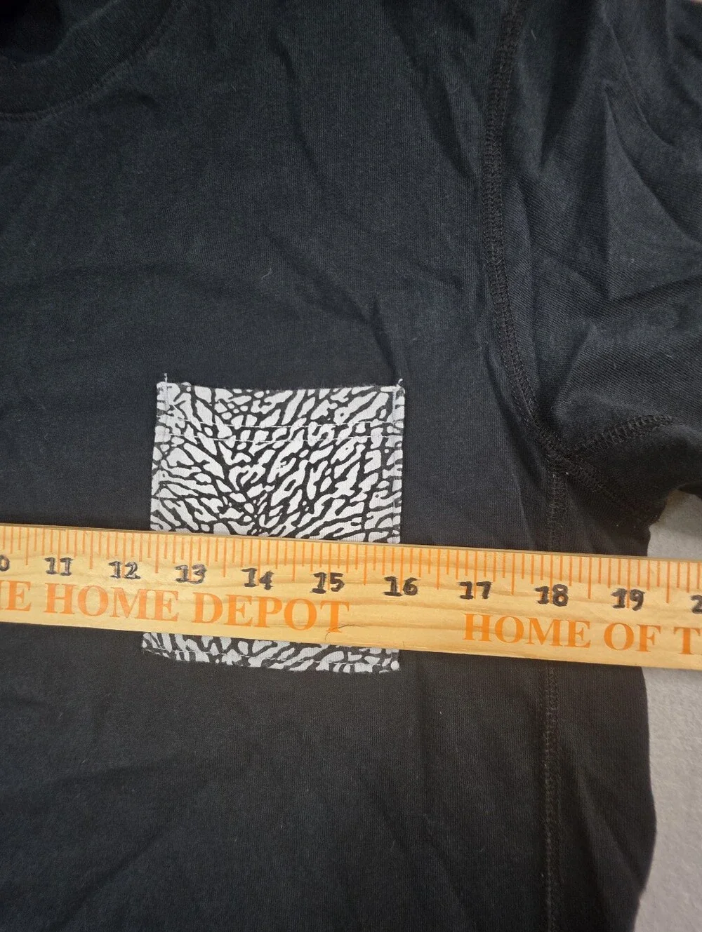 Jordan Men's Black Pocket Tee with Contrast Pattern